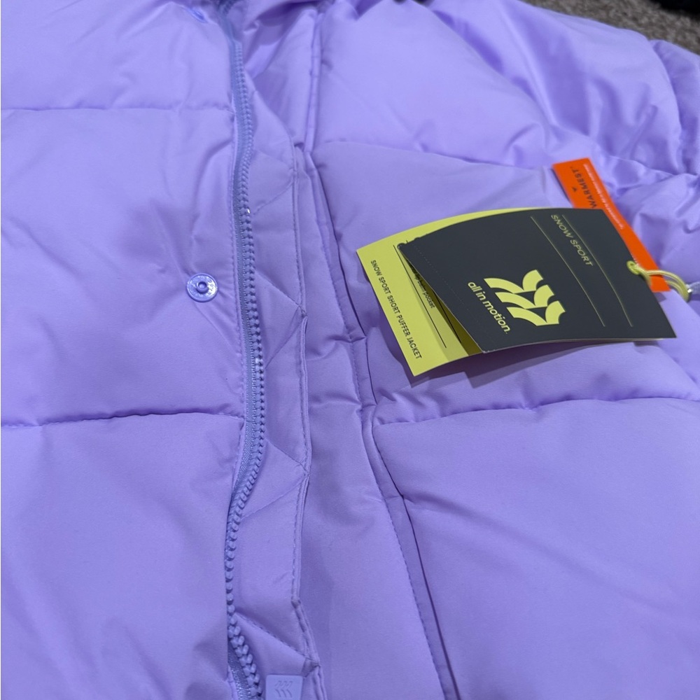 🥞Snow sport short Purple Puffer warm Jacket - Picture 4 of 16